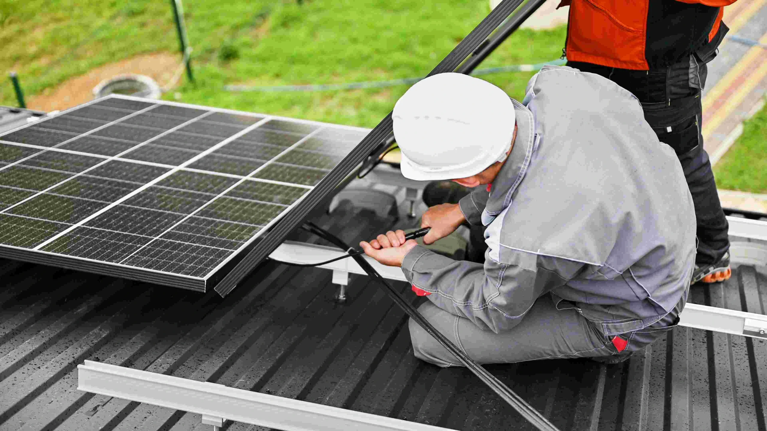 A solar attic fan professionally installed on a Central Pennsylvania roof by The Cozy Penguin
