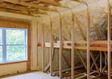 spray foam insulation-insulation-of-a-new-building-with-foam