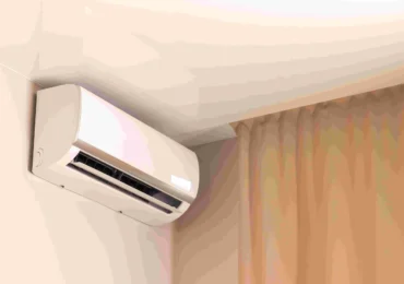 white air conditioner in modern room